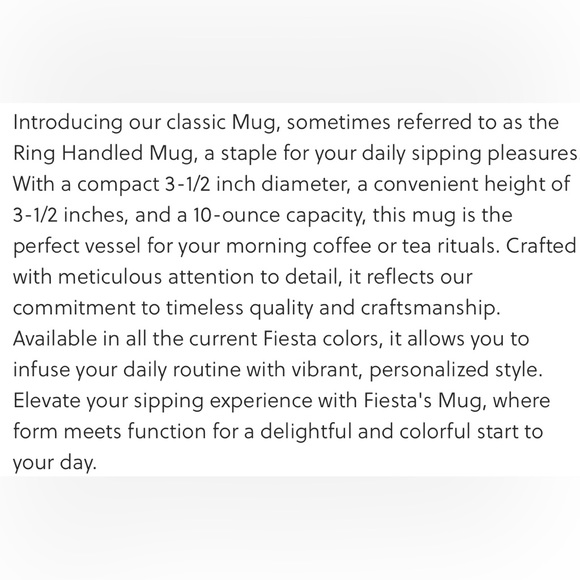 Fiestaware Classic Mug in Sunflower - Picture 4 of 5